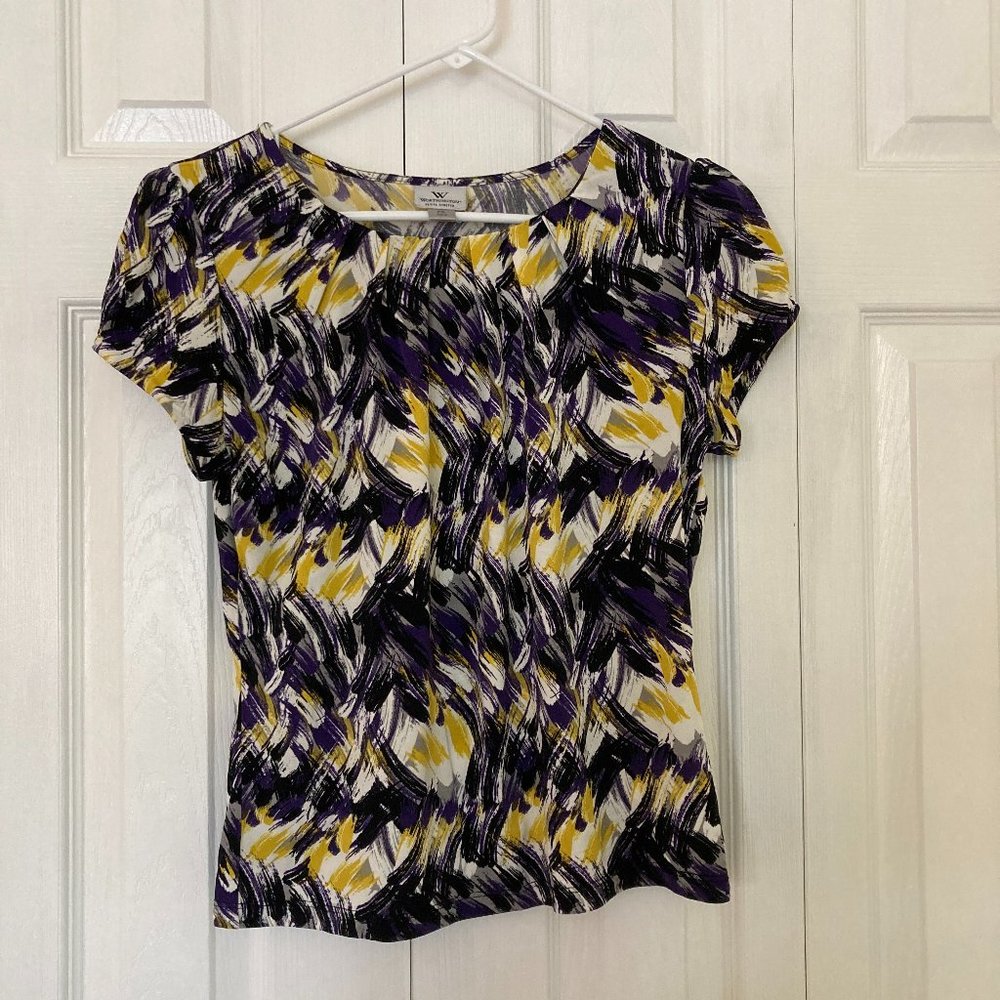 Short Sleeve Worthington Blouse Petite Small